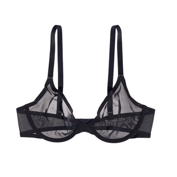CUUP Plunge Bra Mesh Black 32A - Picture 1 of 10